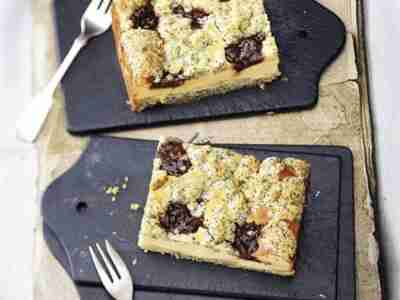 Apfel-Käsekuchen mit Mohnstreuseln