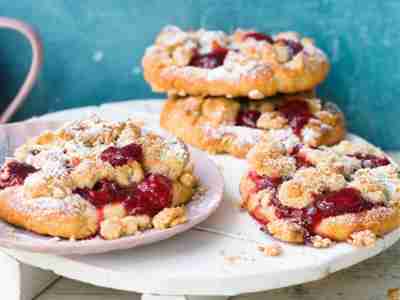 Himbeer-Streusel-Taler für Kinder