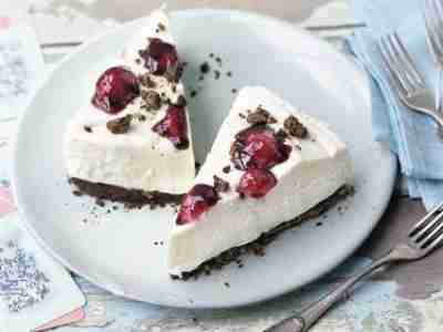 Frischkäsetorte mit Kirschen für Kinder