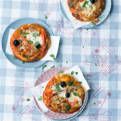 Mini-Pizzen mit buntem Belag