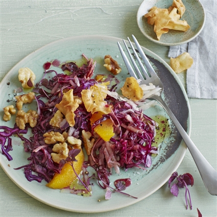Rotkohlsalat mit Topinambur