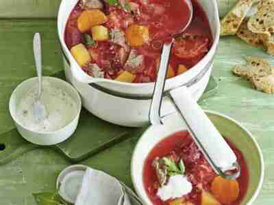 Rote-Bete-Eintopf mit Tafelspitz