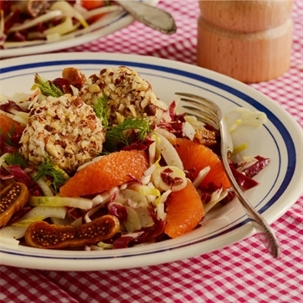 Bittersalat mit Cara Cara Orangen und Ziegenkäse