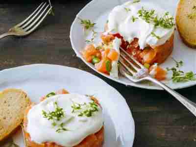 Lachs-Tatar mit Limettencreme