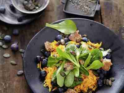 Feldsalat mit Kürbis