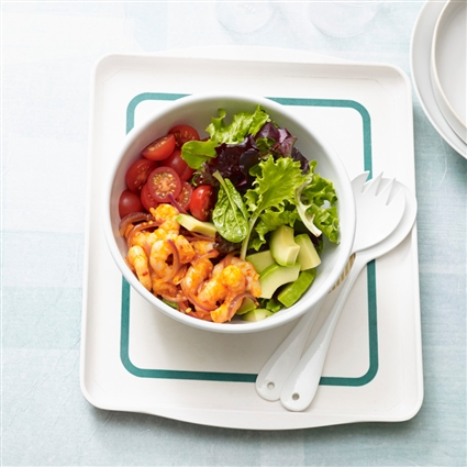 Low Carb Avocadosalat mit Garnelen