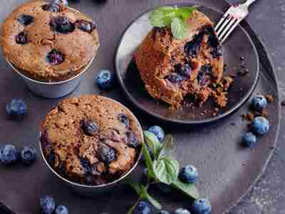 Blaubeermuffins mit Minzlikör