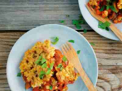Winter-Pie mit Bulgur-Kruste