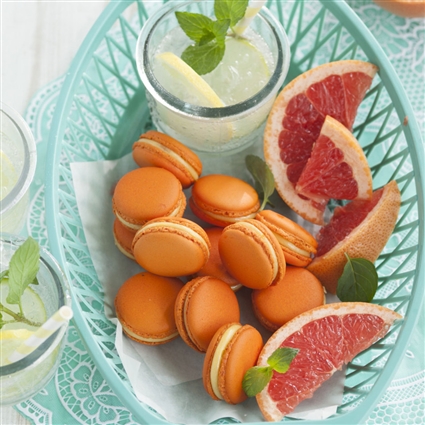 Grapefruit-Macarons