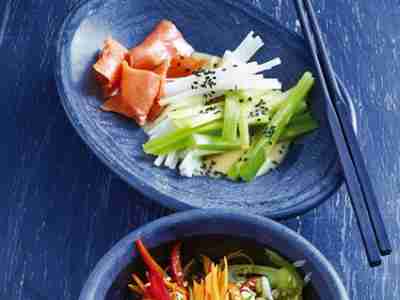 Japanischer Lauchsalat