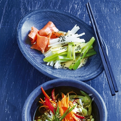 Japanischer Lauchsalat