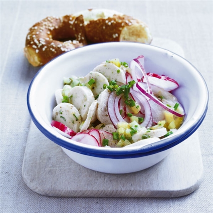 Rettich-Weißwurst-Salat