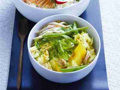 Curry-Reissalat mit Pute