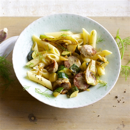 Schnelle Salsiccia-Pasta mit Fenchel