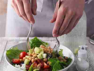 Griechischer Salat im Glas