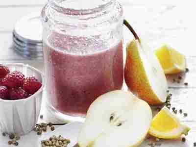 Detox Himbeer-Hanf-Smoothie