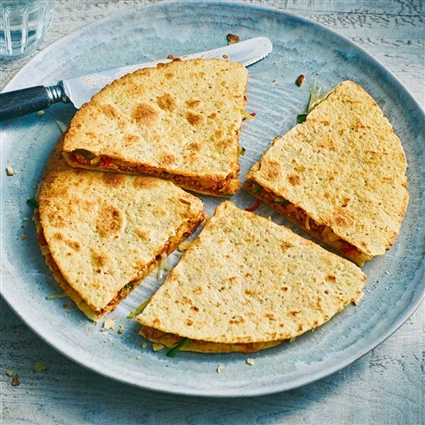 Gefüllte Käsetortillas