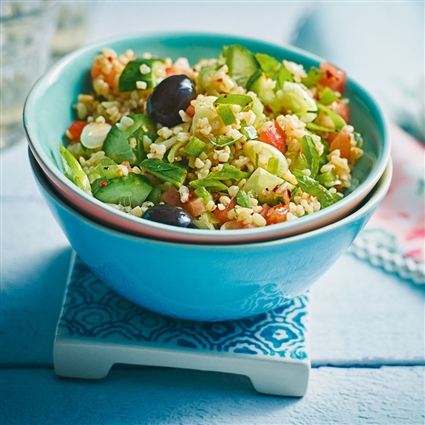 Gurkensalat mit Bulgur