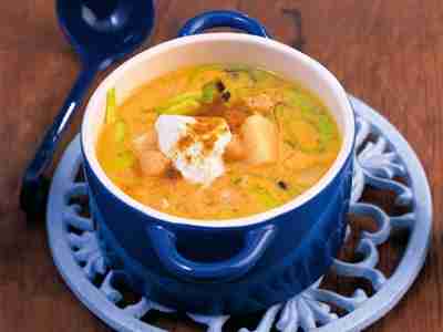 Ananas-Kichererbsen-Suppe