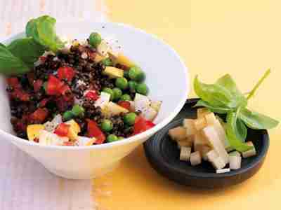 Erbsen-Belugalinsen-Salat