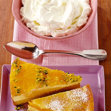 Saftiger Orangen-Quarkkuchen