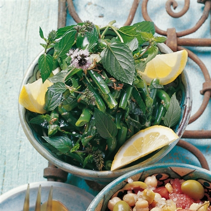 Marokkanischer Bohnensalat mit Minze