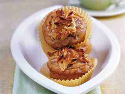 Apfel-Muffins mit Mandel-Sesam-Krokant