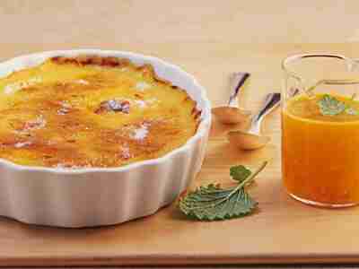 Crème brulée mit Orangensauce