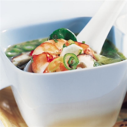 Sauerscharfe Garnelensuppe