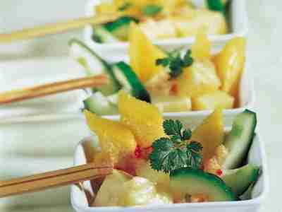 Gurkensalat mit Frucht