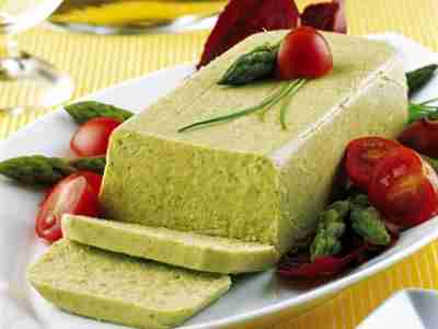 Vegetarische Spargelterrine