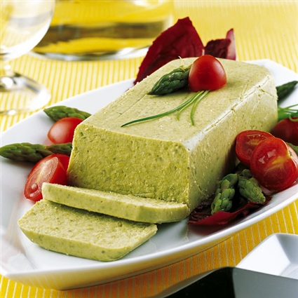Vegetarische Spargelterrine