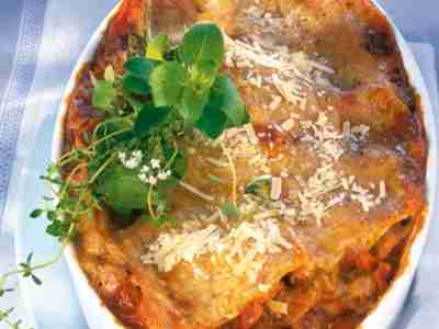 Lasagne mit Gemüse und Hackfleisch