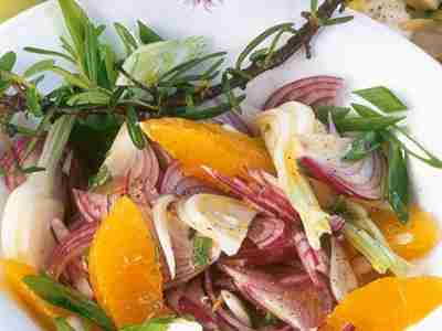 Orangensalat mit Zwiebeln