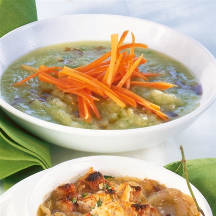 Topinambursuppe mit Walnussöl