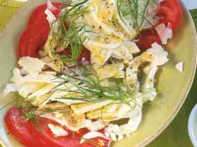Fenchel und Tomaten mit Parmesan