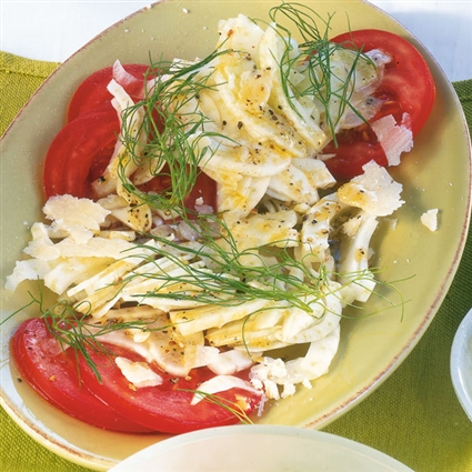 Fenchel und Tomaten mit Parmesan