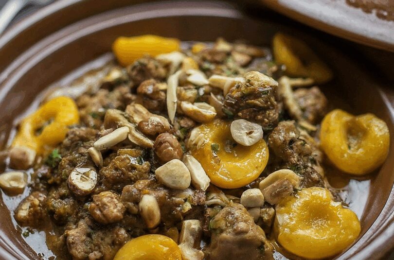 Arabische Nacht: Duftender Lamm-Tajine mit Aprikosen und Mandeln