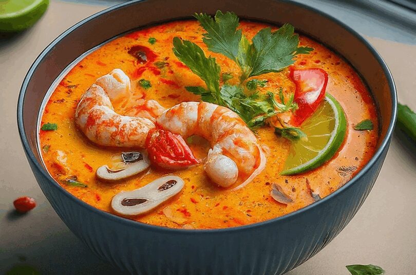 Aromatische Tom Yum Suppe (Tom Yam Gung)
