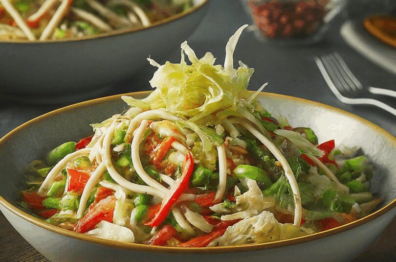 Asia Salat – Asia Nudelsalat Mit Chinakohl