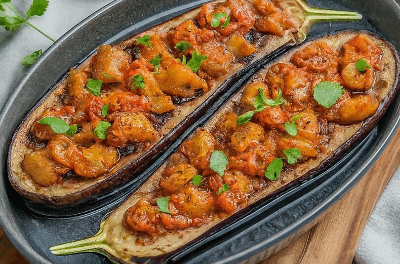 Aubergine Braten – Gebratene Auberginen