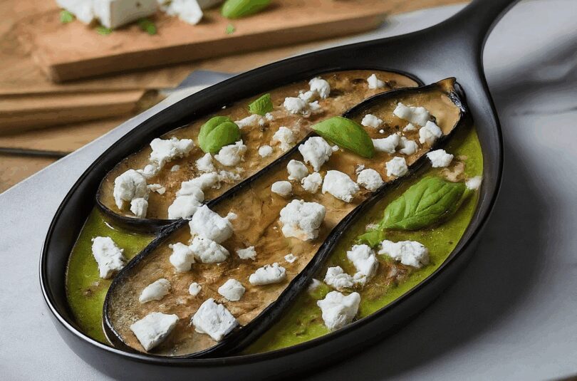 Aubergine im Ofen mit Feta – Aubergine mit Feta