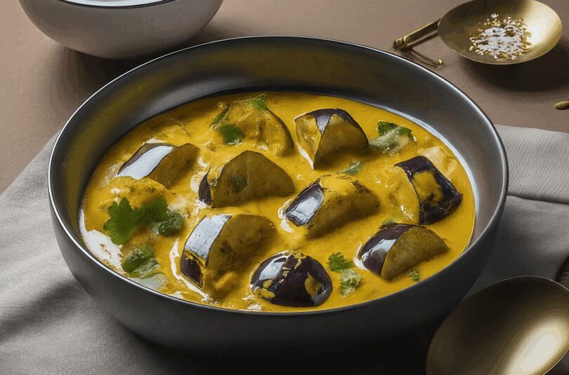 Auberginen Curry mit Joghurtsauce