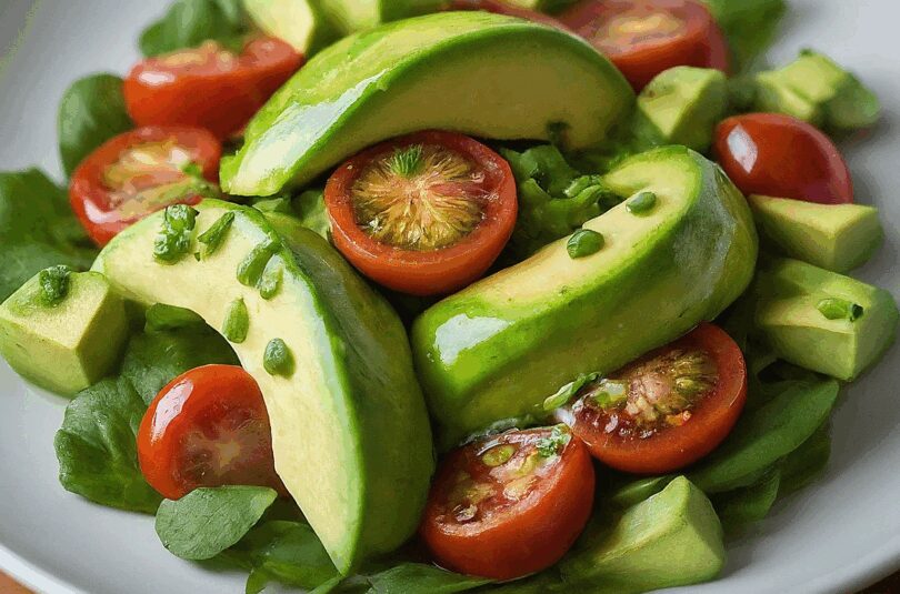 Avocado Rezepte Salat – Tomaten Avocado Salat Mit Senfdressing