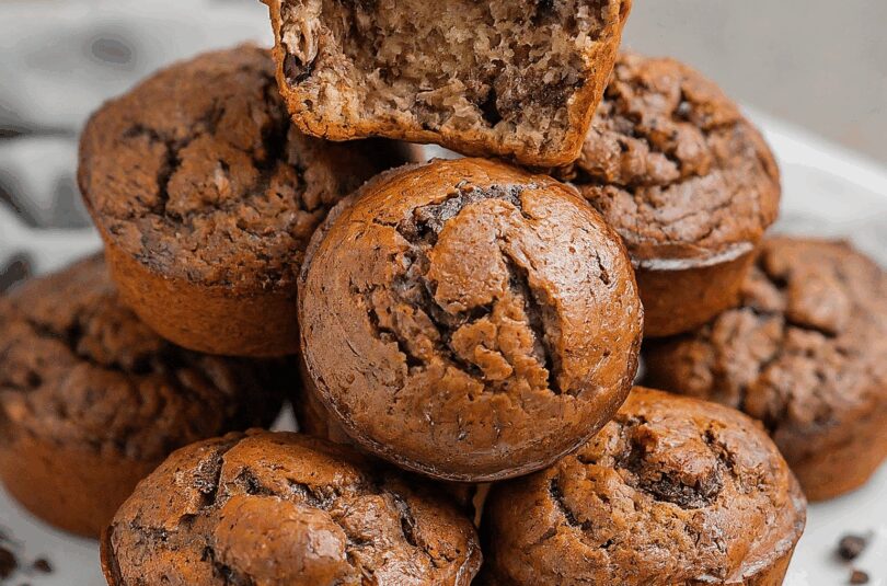 Bananenbrot Muffins – Schnelle Schoko Bananen Muffins