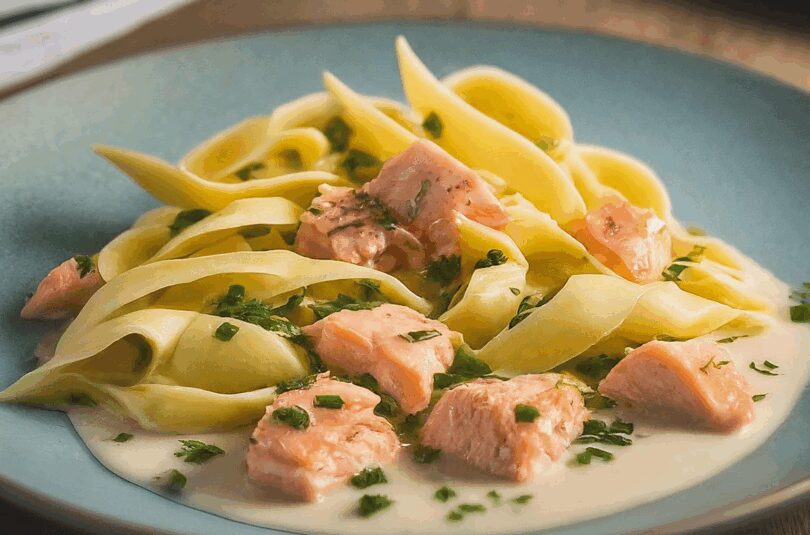 Bandnudeln mit Lachs – Cremig und Schnell