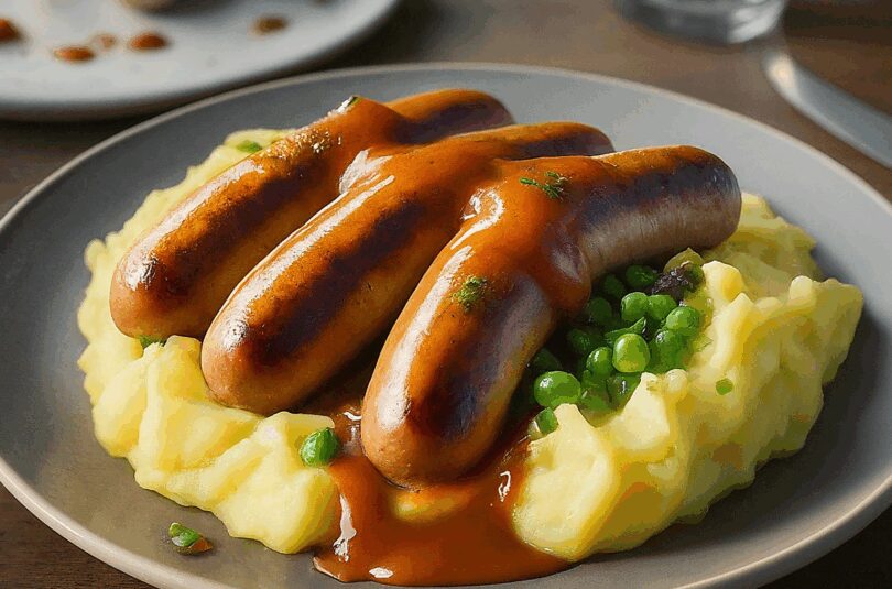 Bangers And Mash – Würstchen mit Kartoffelpüree