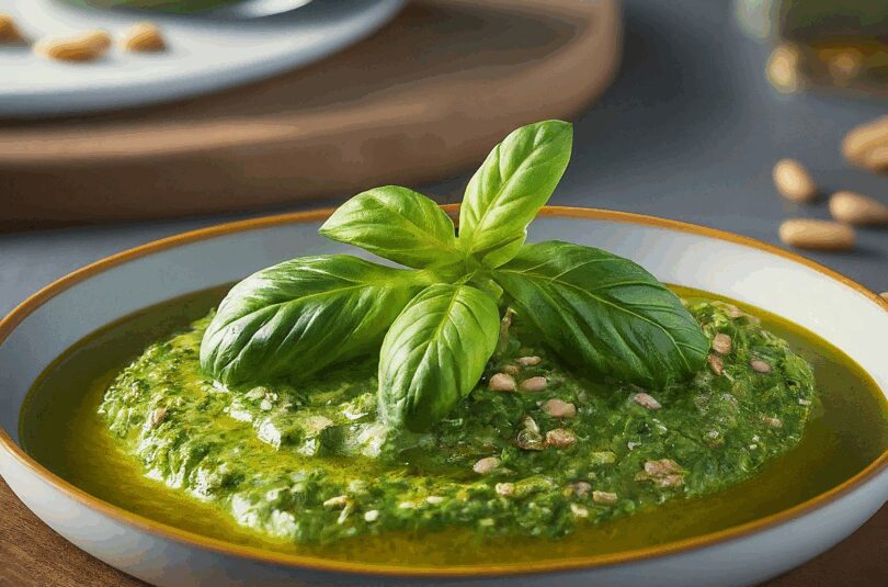 Basilikum Blüten Pesto