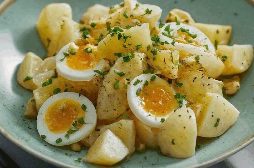 Berliner Kalorien – Kartoffelsalat mit Essig, Öl und Gurke