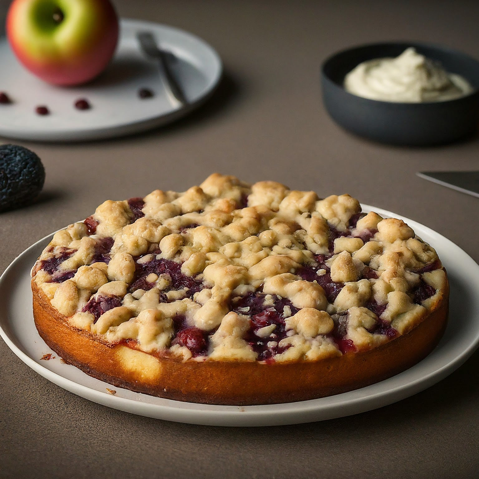 Birnenkuchen-mit-Streuseln-und-Schmand Birnenkuchen mit Streuseln und Schmand